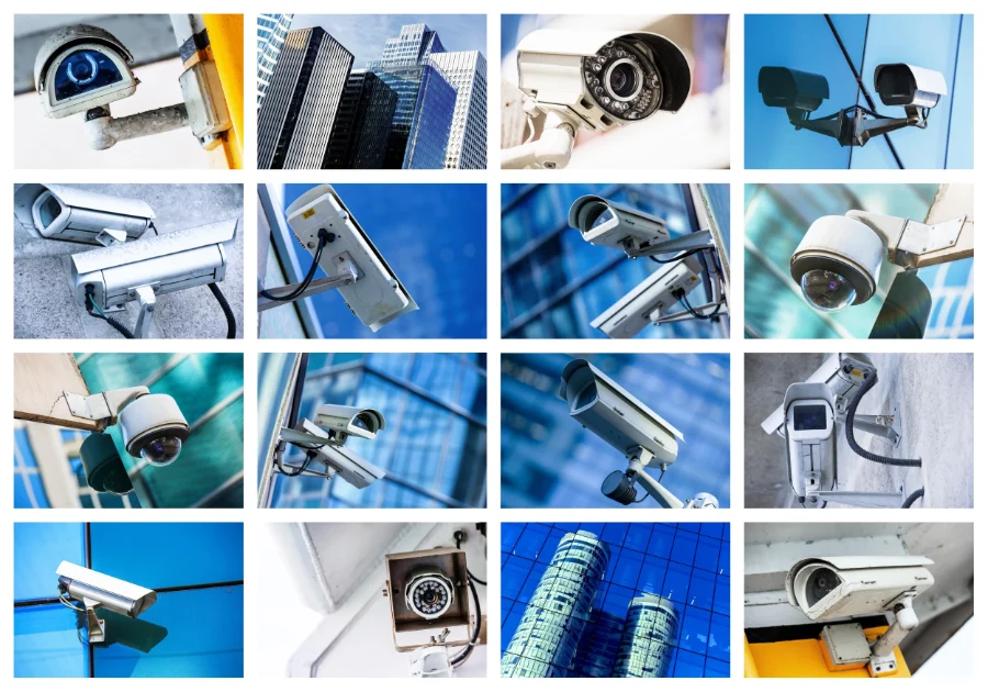 Verschillende types beveiligingscamera's