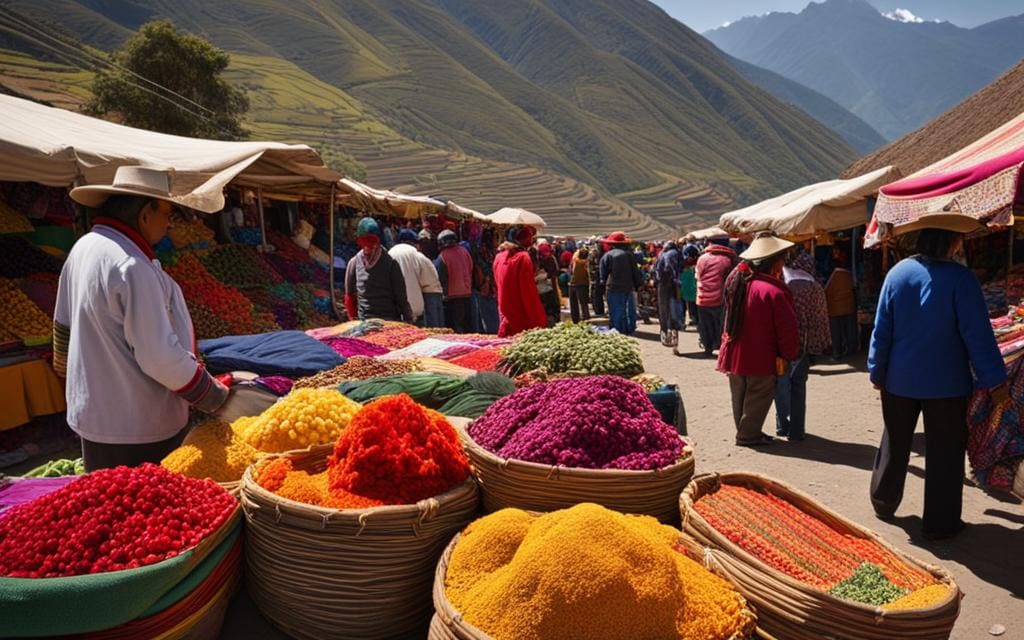 Kleurrijke markt in Peru