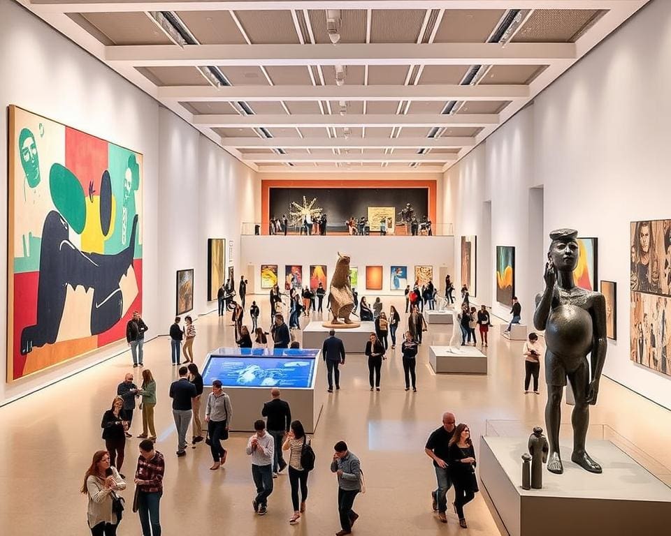 Museumtour langs moderne kunstwerken en interactieve displays