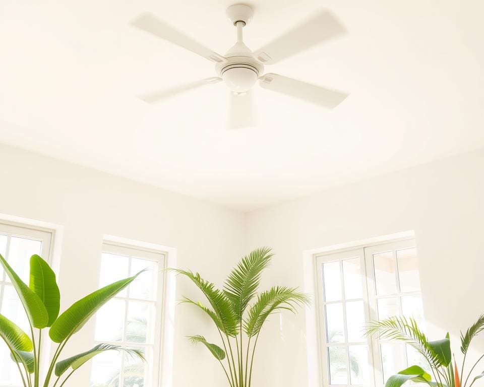 Plafondventilatoren voor verkoeling in de zomer