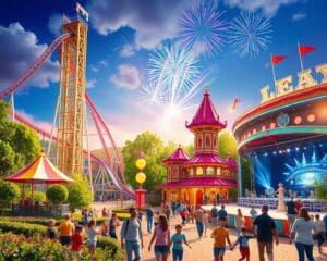 Pretparkavontuur met nieuwe attracties en spannende shows