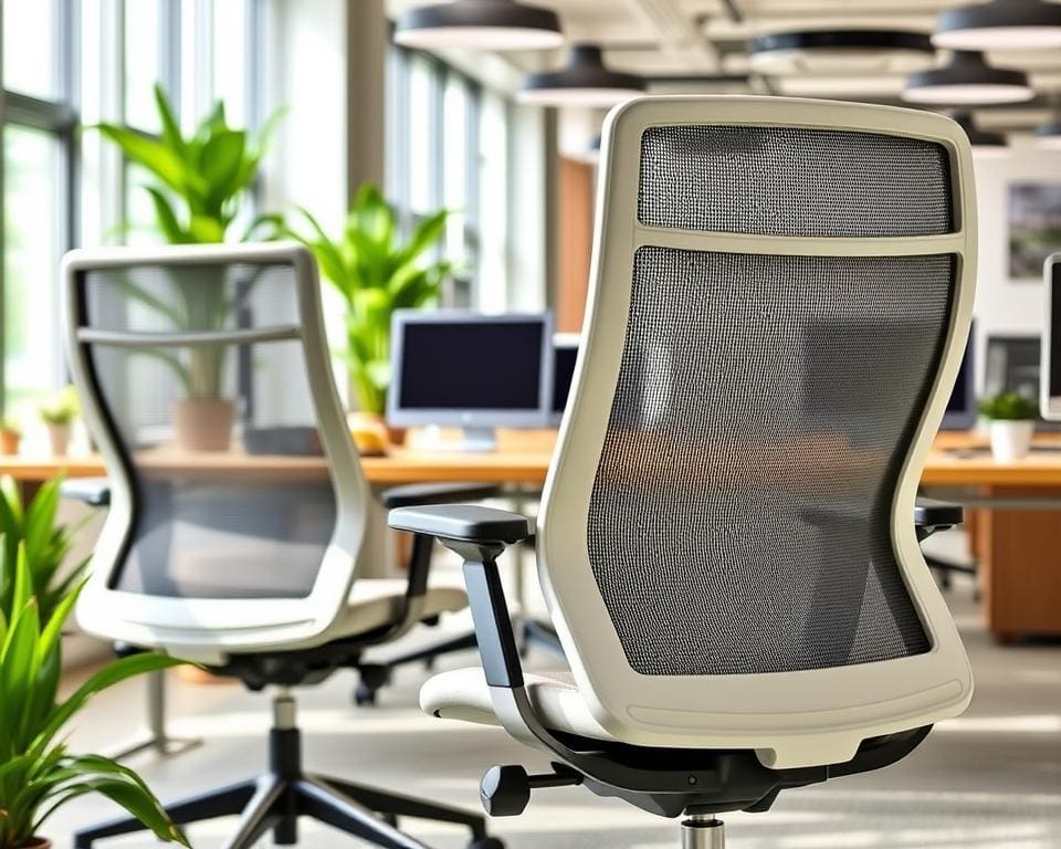 Bureaustoelen met ademende rugleuning voor comfort