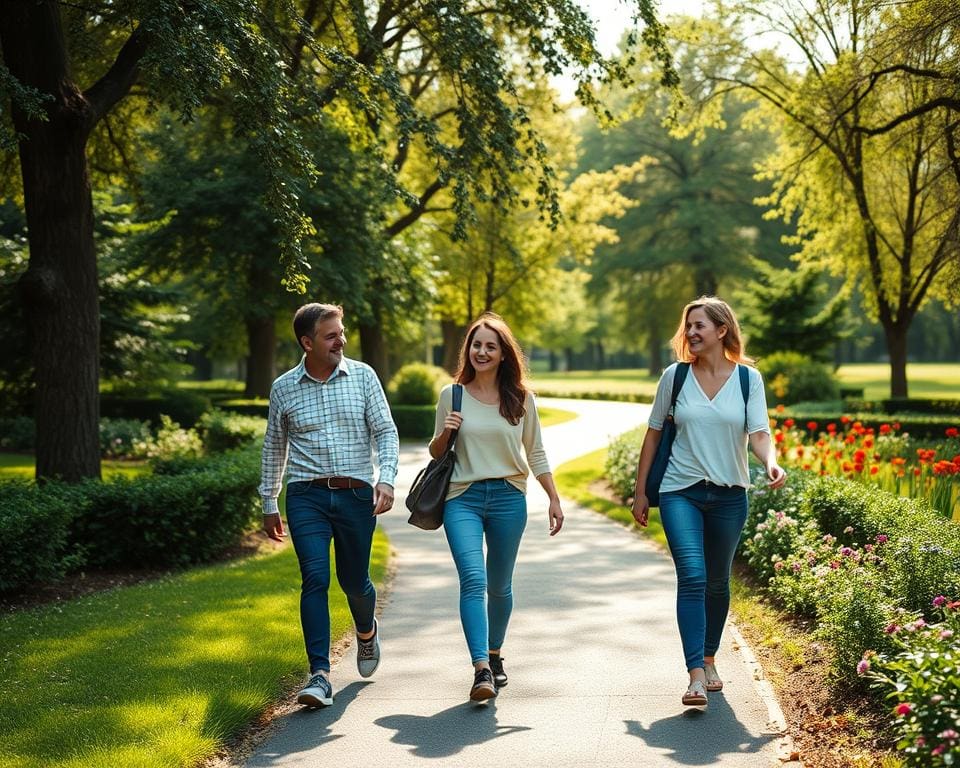 Voordelen van wandelen met vrienden