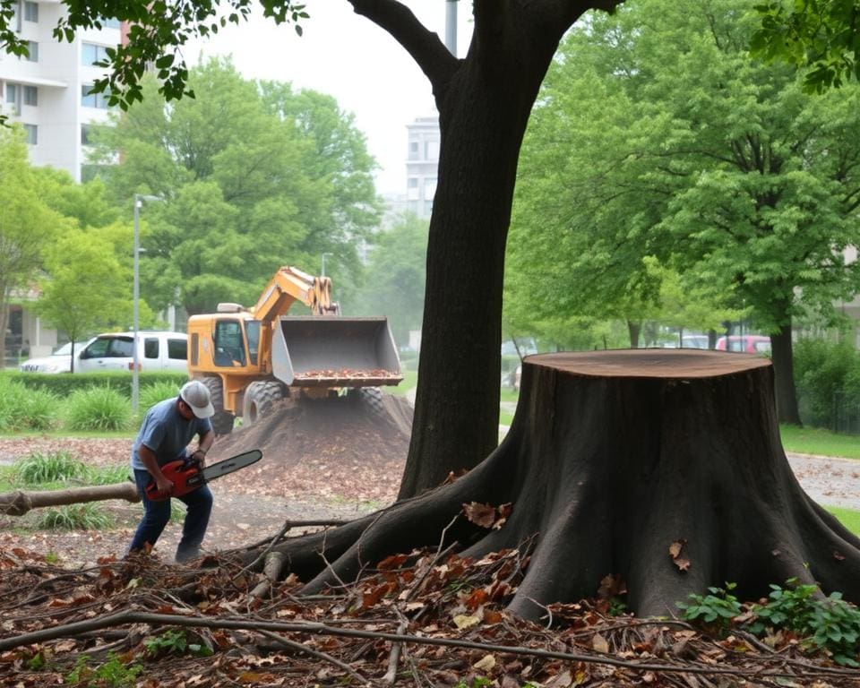 bomen kappen en boomstronken verwijderen