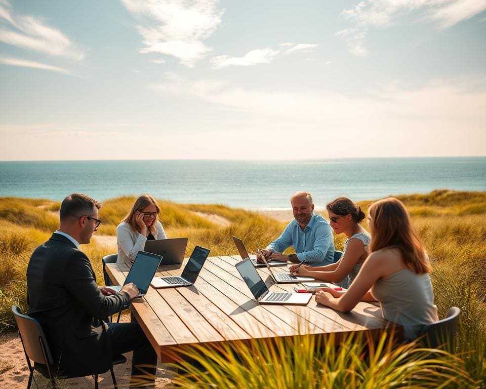 Combineer vergaderen met buitenlucht en strand