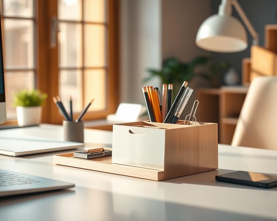 Welke gadget houdt je bureau opgeruimd?