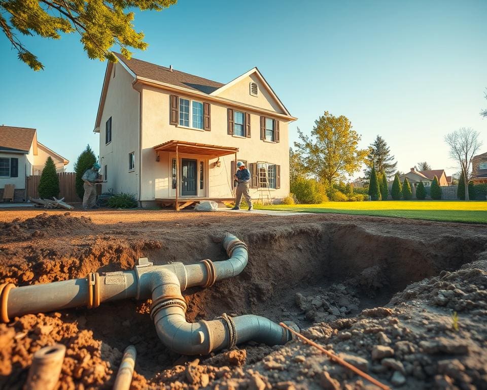 huis opknappen met rioleringswerken