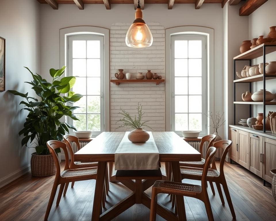 milieuvriendelijke eetkamer decor