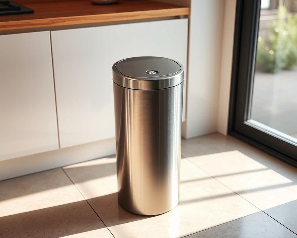 Hoe werkt een slimme prullenbak met sensor?