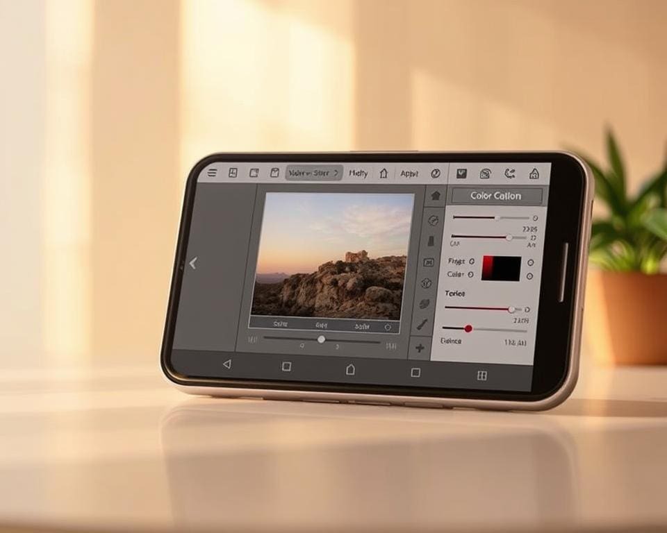 Welke app helpt bij kleurcorrectie van foto's?