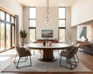 Wat maakt een ronde eettafel ideaal voor moderne interieurs?