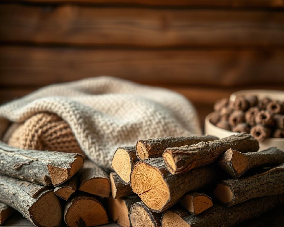 Welke materialen versterken een gevoel van warmte?