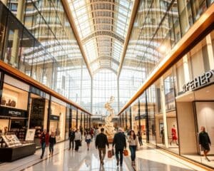 Welke winkelcentra hebben de meeste luxe merken?