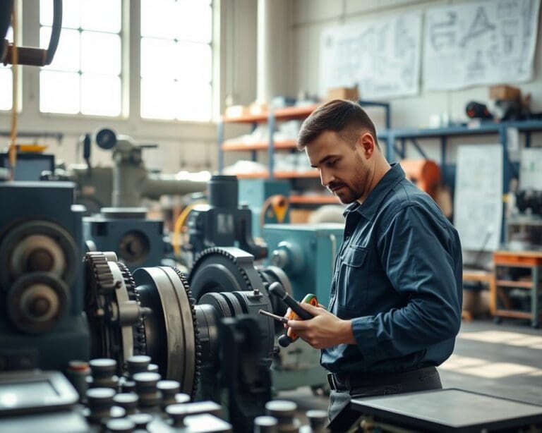 Hoe ondersteunt een onderhoudsmonteur machines?