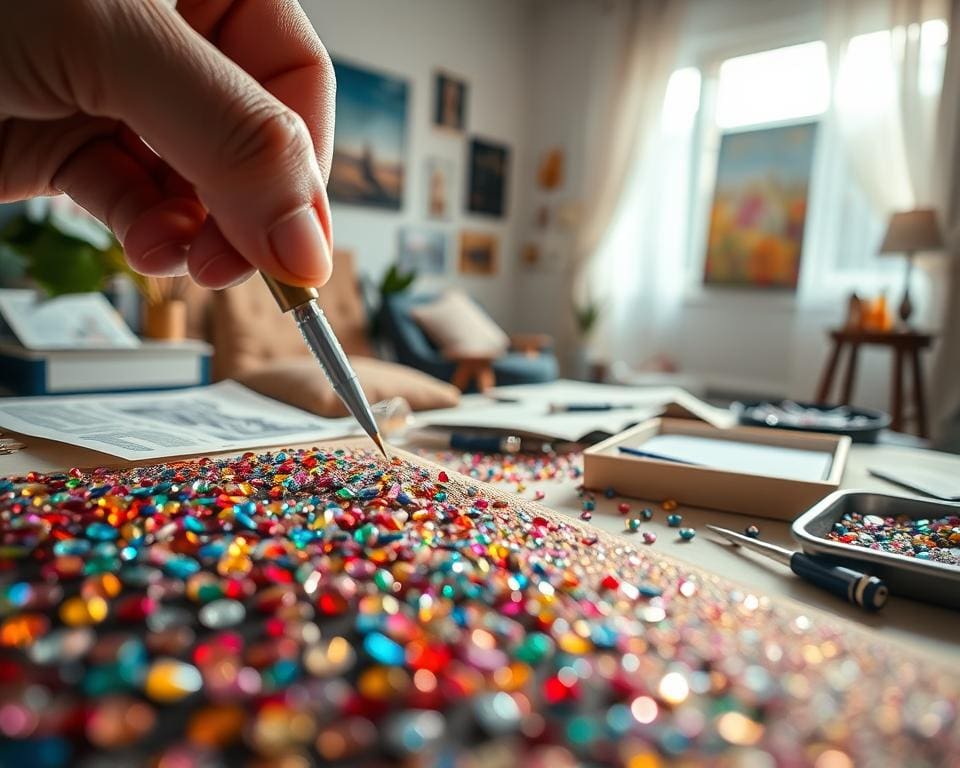 Hoe werkt een full drill diamond painting ontwerp?