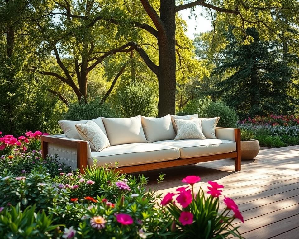 Waarom is een loungesofa populair in tuinen?