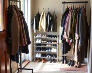 Wat helpt bij het organiseren van jassen en schoenen?