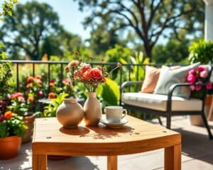 Wat maakt een bijzettafel praktisch op het terras?