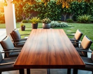 Wat maakt een eettafel geschikt voor binnen en buiten?