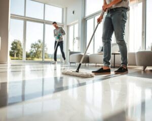 Hoe onderhoud je een gietvloer zonder strepen?