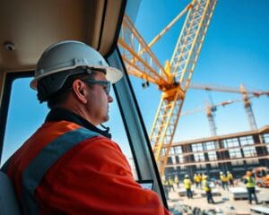 Hoe werkt een kraanmachinist op de bouwplaats?