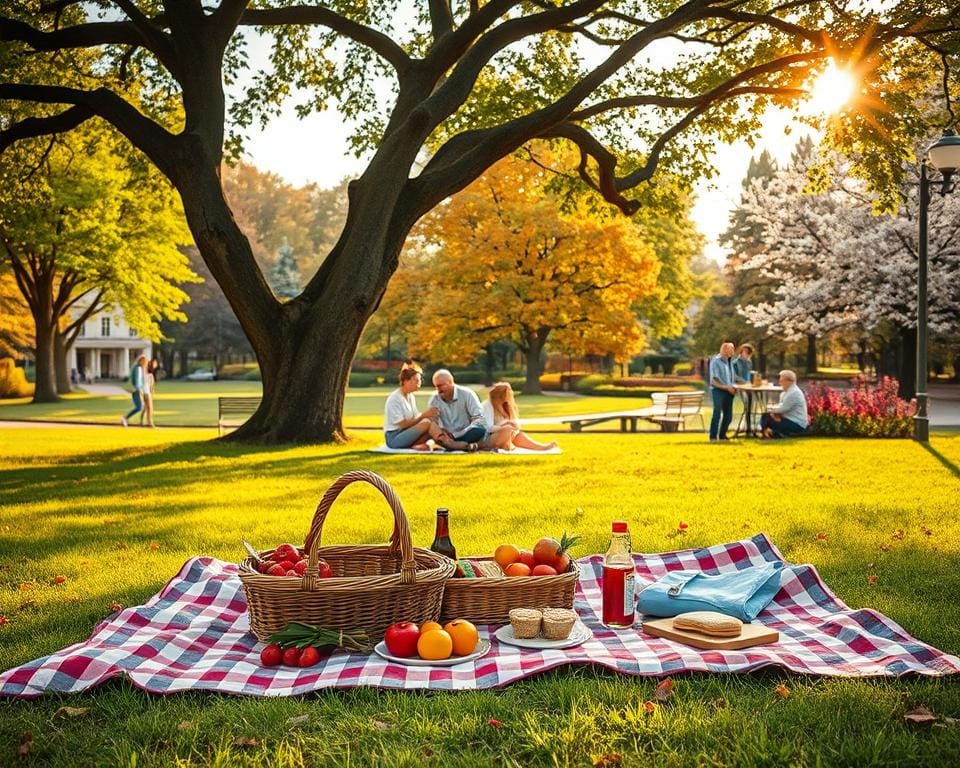 Is een picknick in het park geschikt voor elk seizoen?