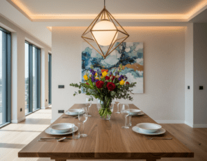 Welke design hanglamp past boven de eettafel?