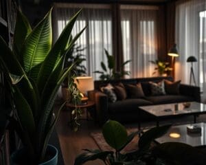 planten donkere woonkamer