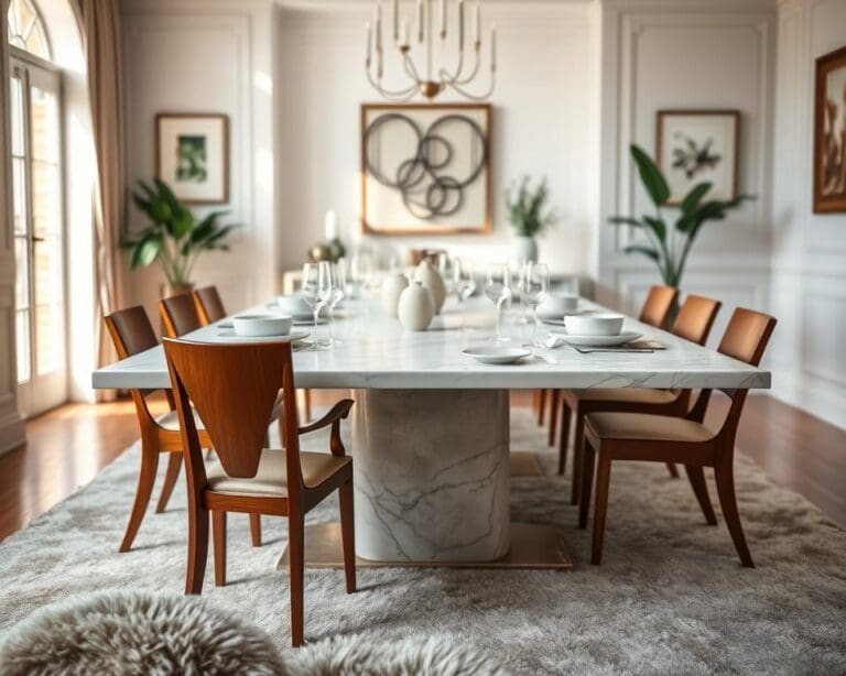 marmeren eettafel